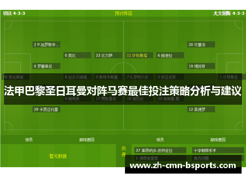 法甲巴黎圣日耳曼对阵马赛最佳投注策略分析与建议 法甲巴黎圣日耳曼对阵马赛最佳投注策略分析与建议